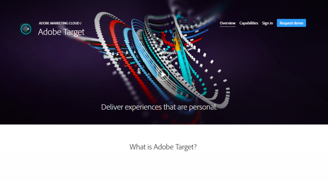 Adobe Target AB Testing Tool Screenshot