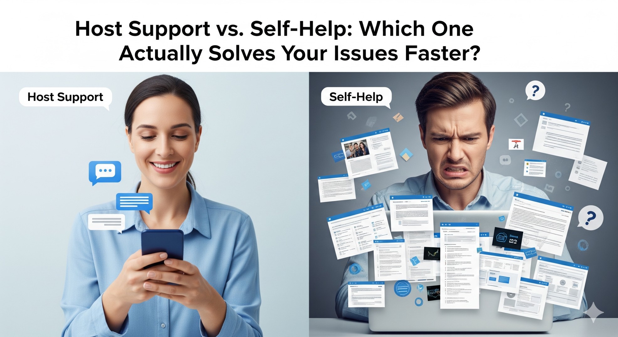Host Support vs. Self-Help: Which One Actually Solves Your Issues Faster?