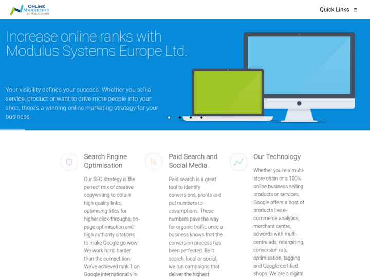 Online Marketing by Modulus Systems Europe Ltd on 10Hostings