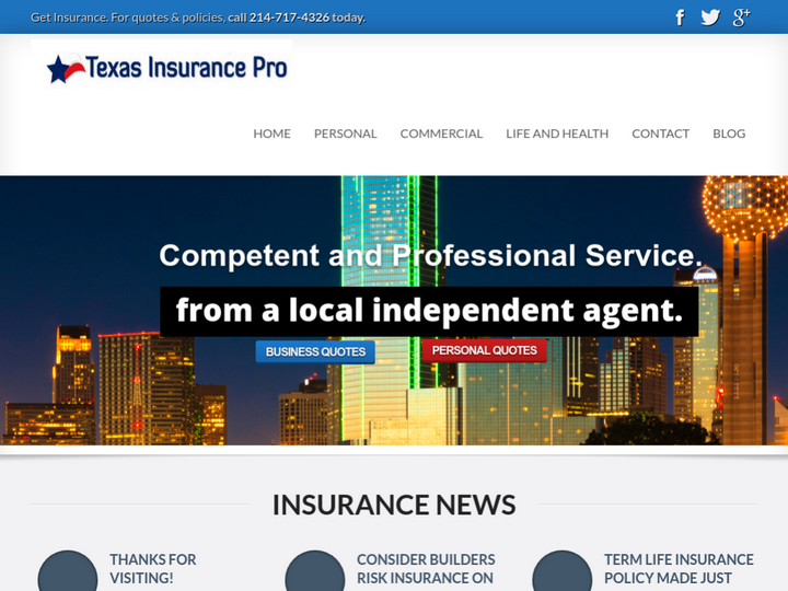 Texas Insurance Pro on 10Hostings