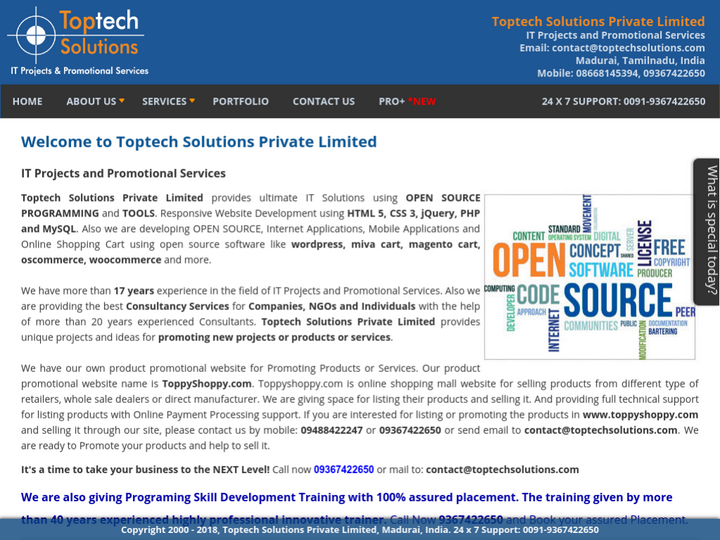 Toptech Solutions Private Limited on 10Hostings