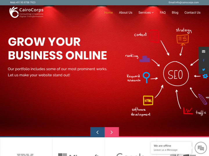 CairoCorps Consulting - Web Design Company in Bangalore on 10Hostings